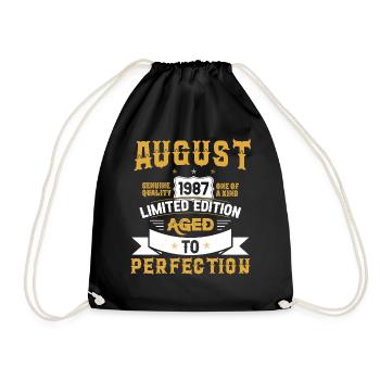 Anniversaire Août 1987 né Vintage - Sac de sport léger - noir - Devant