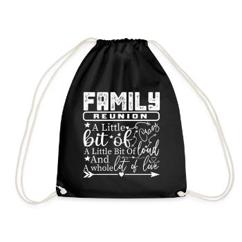 Family Reunion A Little Bit Crazy - Drawstring Bag - black - Front