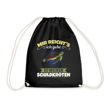 Mir Reicht's Ich Gehe Zu Meinen Schildkröten - Turnbeutel - Schwarz - Vorne