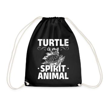 Turtle Is My Spirit Animal – mignon - Sac de sport léger - noir - Devant
