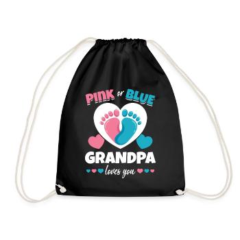 Grand-père rose ou bleu vous aime grossesse - Sac de sport léger - noir - Devant