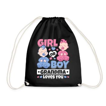 Fille ou garçon grand-mère vous aime - sexe de la - Sac de sport léger - noir - Devant