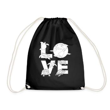 LOVE Tortues & Tortues Love Earth Day Save The - Sac de sport léger - noir - Devant