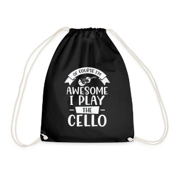 Musik Cello Instrument Klassische Musik Cellist - Turnbeutel - Schwarz - Vorne