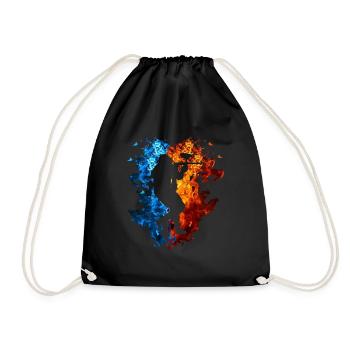 Paintball Rouge Bleu Feu Sport Paintball Amateurs - Sac de sport léger - noir - Devant