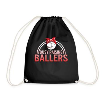 Chemise de volleyball de baseball, Busy Raising Ballers, - Sac de sport léger - noir - Devant