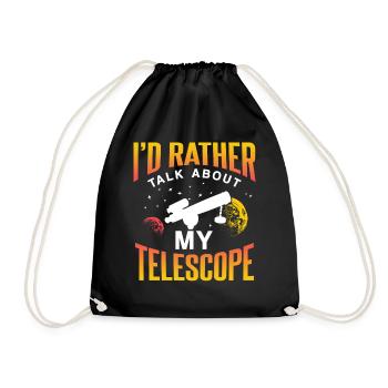 Je préfère parler de mon télescope - Sac de sport léger - noir - Devant