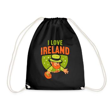 J’adore l’Irlande Irish St. Patrick’s Day - Sac de sport léger - noir - Devant