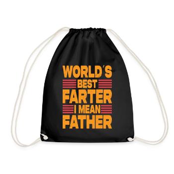 World's Best Farter I Mean Father - Drawstring Bag - black - Front