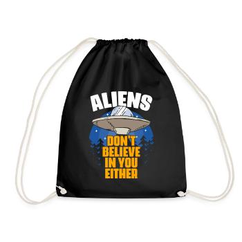 Les extraterrestres ne croient pas en vous drôle non plus - Sac de sport léger - noir - Devant