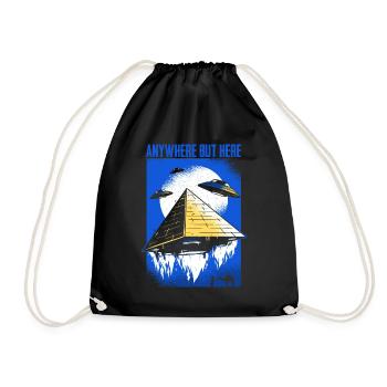 Funny alien for fans of the - Drawstring Bag - black - Front
