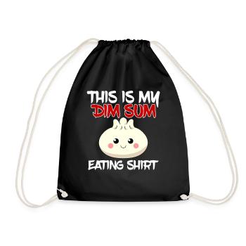 Asian Chinese Food Dim Sum I Gift - Drawstring Bag - black - Front