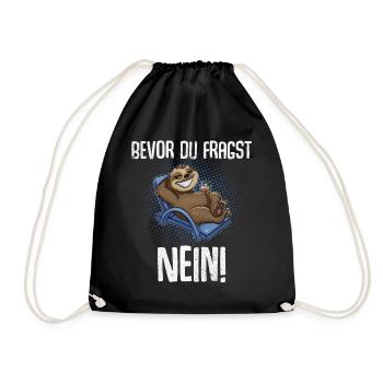Bevor Du Fragst Nein! - Turnbeutel - Schwarz - Vorne