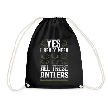 Buck Deer Hunting Hunter Vintage - Sac de sport léger - noir - Devant