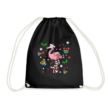 Pyjama de Noël Décoration de Noël Flamingo Kids - Sac de sport léger - noir - Devant