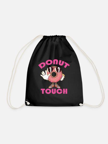 Kindertag Halloween Süßigkeiten Süßes Donut Touch - Turnbeutel - Schwarz