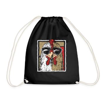 Chicken Mom Papa - Gardien de poulet - Sac de sport léger - noir - Devant