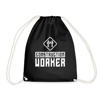 Construction Worker Construction Teamwork Construction Site Team - Drawstring Bag - black - Front