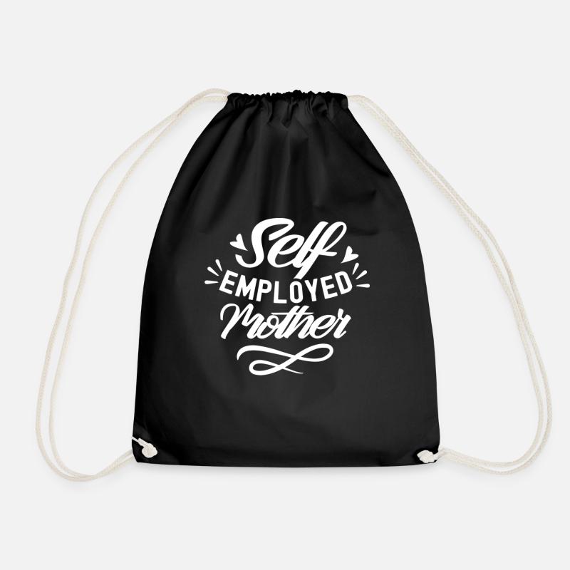 Self-employed mother Self-employed freelancer - Drawstring Bag - black