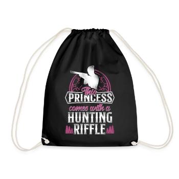 Buck Deer Hunting Hunter Girl - Drawstring Bag - black - Front