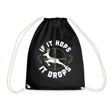 Buck Deer Hunting Hunter Vintage - Sac de sport léger - noir - Devant