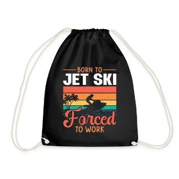 JetSki Été Cool Sports Nautiques Cadeau de Vacances - Sac de sport léger - noir - Devant