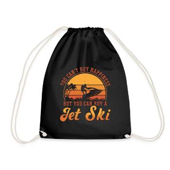 Jetski Wassersport Urlaub Coole Sommer Geschenk - Turnbeutel - Schwarz - Vorne