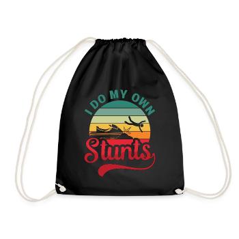 Jetski Urlaub Wassersport Sommer Coole Geschenk - Turnbeutel - Schwarz - Vorne