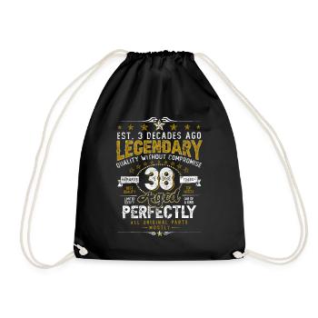 Vintage Légendaire - Vieilli parfaitement 38ème anniversaire - Sac de sport léger - noir - Devant