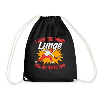 I have too many fun fencing sports for - Drawstring Bag - black - Front