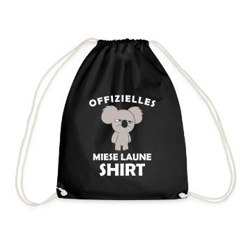 Offizielles Miese Laune Shirt - Turnbeutel - Schwarz - Vorne