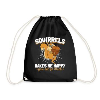 L’écureuil ne me rend pas si heureux - - Sac de sport léger - noir - Devant