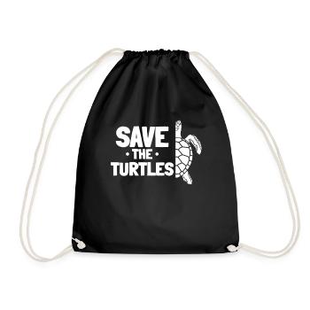 Amoureux des tortues pour le Jour de la Terre — - Sac de sport léger - noir - Devant