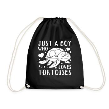Turtle Tortoises Lover - Juste un garçon qui - Sac de sport léger - noir - Devant