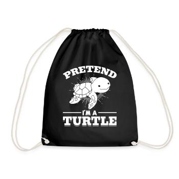 Mignons amoureux des tortues - Comme si j’avais un - Sac de sport léger - noir - Devant