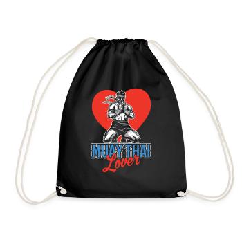 Muay Thai Lovers Fighting Fighter Martial Arts - Drawstring Bag - black - Front