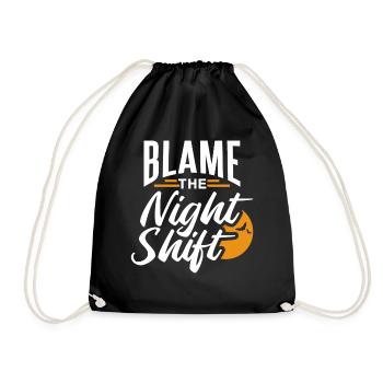 Le blâme est l’équipe de nuit qui dit l’équipe de jour - Sac de sport léger - noir - Devant