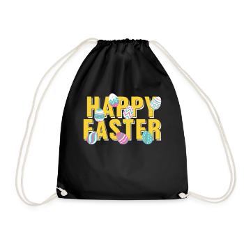 Joyeux lapin de Pâques Easter Easter Egg Dictons - Sac de sport léger - noir - Devant