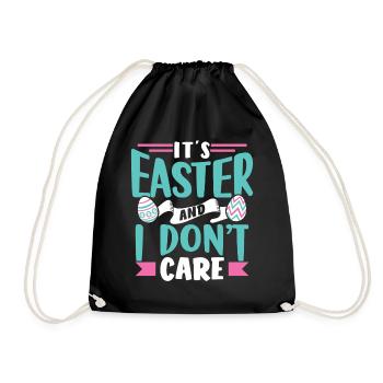 Es Ist Ostern Und Es Ist Mir Egal Sprüche - Turnbeutel - Schwarz - Vorne