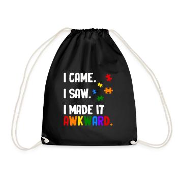 Autism - Drawstring Bag - black - Front