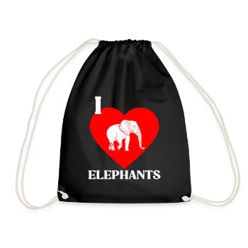 Cadeau d’éléphant pour Proboscis Africa Wilderness Zoo - Sac de sport léger - noir - Devant
