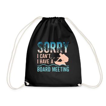 Wakeboard Wakeboarder Wakeboarding Cadeau - Sac de sport léger - noir - Devant
