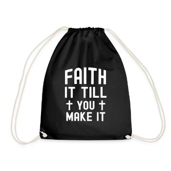 Christianity God Jesus Gift Church Religion - Drawstring Bag - black - Front