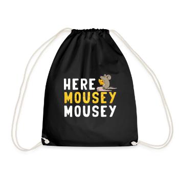 Souris Souris Cadeau Rat Rongeur Souris Souris Lousemaus - Sac de sport léger - noir - Devant