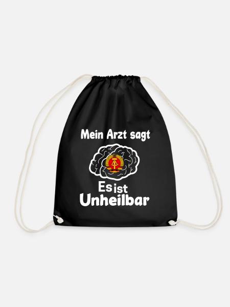 Ossi Geschenk Ostdeutschland NVA Germania Osten - Turnbeutel - Schwarz