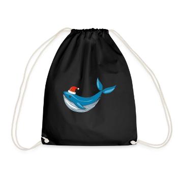 Vilaine baleine de Noël - Sac de sport léger - noir - Devant