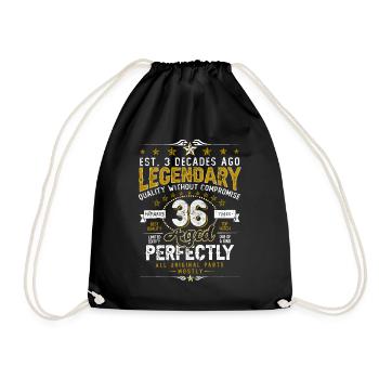 Vintage Légendaire - Vieilli parfaitement 36ème anniversaire - Sac de sport léger - noir - Devant