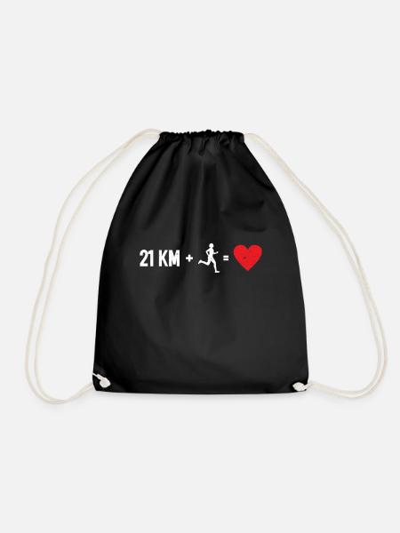 21 Km + Marathon Runner = Cœur - Semi-MarathonIen - Sac de sport léger - noir