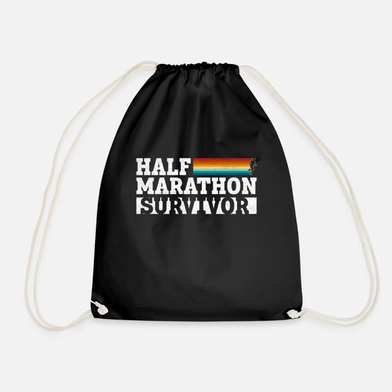 Halbmarathon Überlebender - Halbmarathon Läufer - Turnbeutel - Schwarz