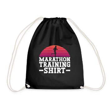 Marathonläufer Marathonläufer Athleten Training - Turnbeutel - Schwarz - Vorne
